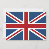 Britische Flagge Royal Crown Tee Party Einladung (Rückseite)