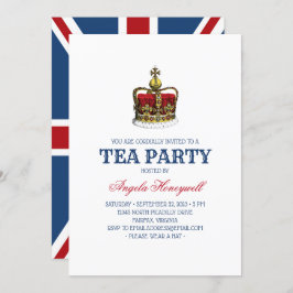 Britische Flagge Royal Crown Tee Party Einladung