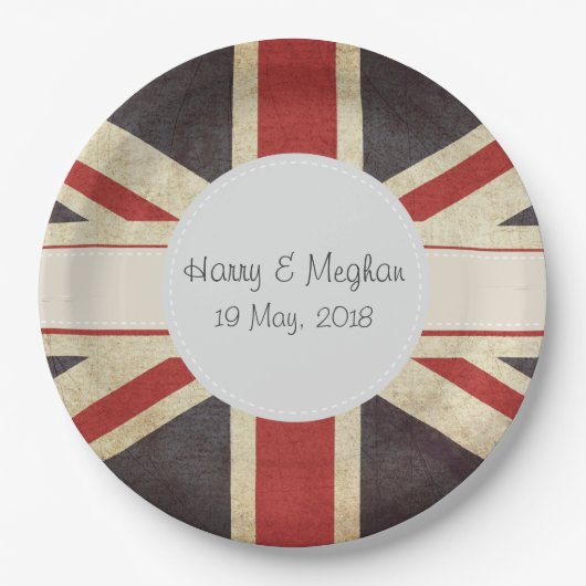 Britische Flagge Royal Wedding Large Paper Teller (Vorderseite)