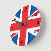 BRITISCHE Flagge Runde Wanduhr (Winkel)