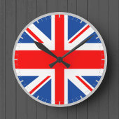 Britische Flagge Runde Wanduhr