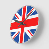 Britische Flagge Runde Wanduhr (Winkel)