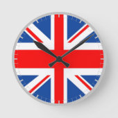 Britische Flagge Runde Wanduhr (Vorderseite)