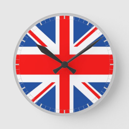 Britische Flagge Runde Wanduhr (Vorderseite)