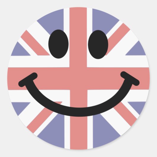 Britische Flagge Runder Aufkleber (Vorderseite)
