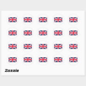 Britische Flagge Runder Aufkleber (Blatt)