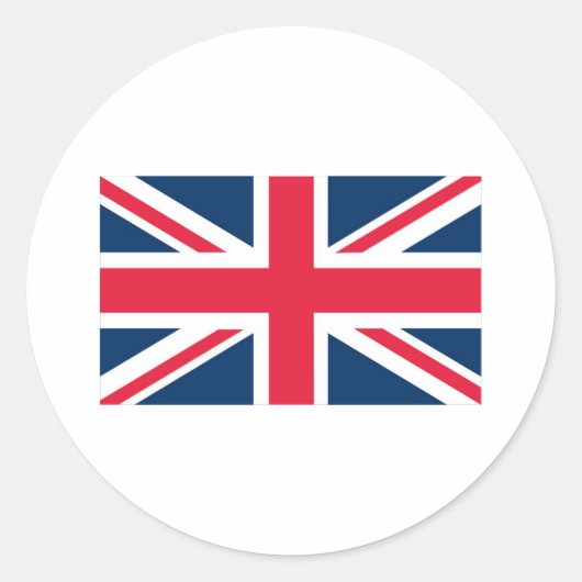Britische Flagge Runder Aufkleber (Vorderseite)