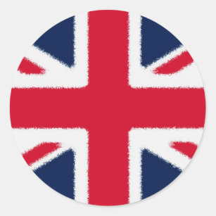 Britische Flagge Runder Aufkleber