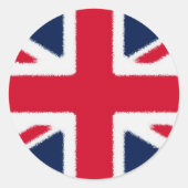 Britische Flagge Runder Aufkleber (Vorderseite)