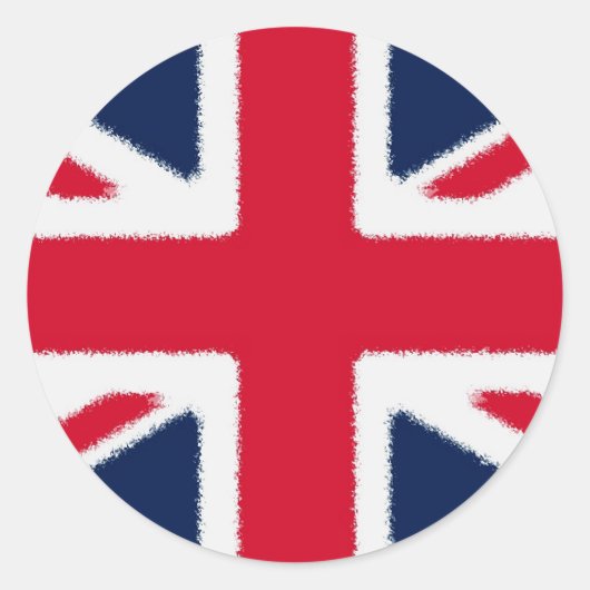 Britische Flagge Runder Aufkleber (Vorderseite)