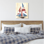 Britische Flagge Sailboat Leinwanddruck (Insitu (Schlafzimmer))