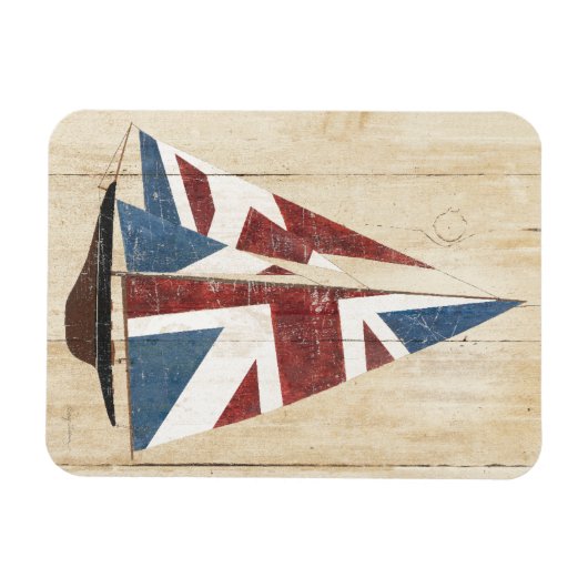 Britische Flagge Sailboat Magnet (Horizontal)