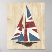 Britische Flagge Sailboat Poster (Vorne)