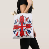 Britische Flagge Sonnenblume Distressed Design Dam Tasche (Von Nahem)