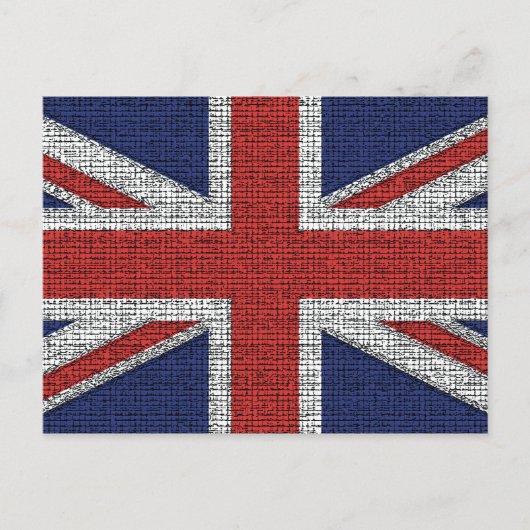 Britische Flagge Tattered Postkarte (Vorderseite)