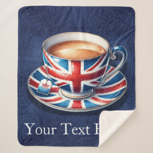 Britische Flagge Teacup Sherpa Blanket Sherpadecke