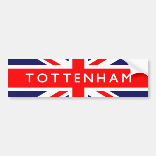 Britische Flagge Tottenham Autoaufkleber (Vorne)