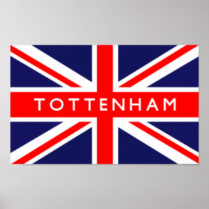 Britische Flagge Tottenham Poster