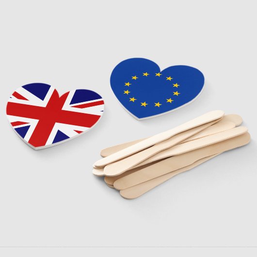 Britische Flagge und EU-Flagge für europäische Gew Fächer (Non-assembled)