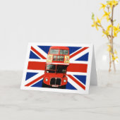 Britische Flagge und Londoner Bus Karte (Gelbe Blume)