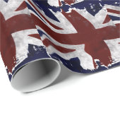 Britische Flagge, Union Jack, Patriotic Design Geschenkpapier (Rolleneckpunkt)