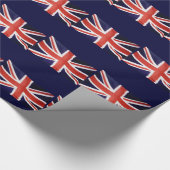 Britische Flagge, Union Jack, Patriotic Design Geschenkpapier (Ecke)