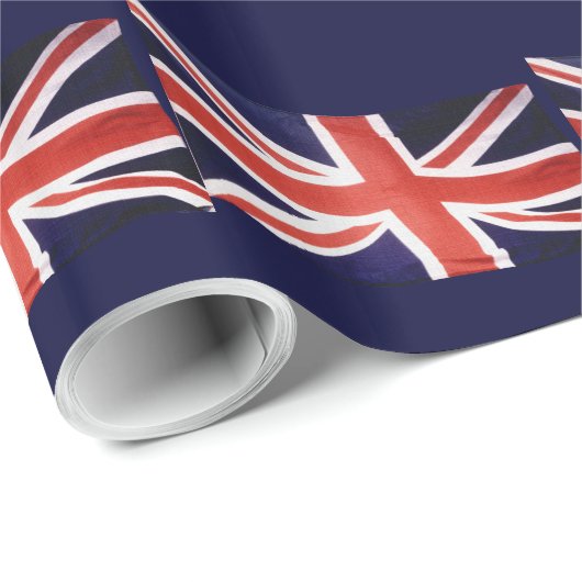 Britische Flagge, Union Jack, Patriotic Design Geschenkpapier (Rolleneckpunkt)