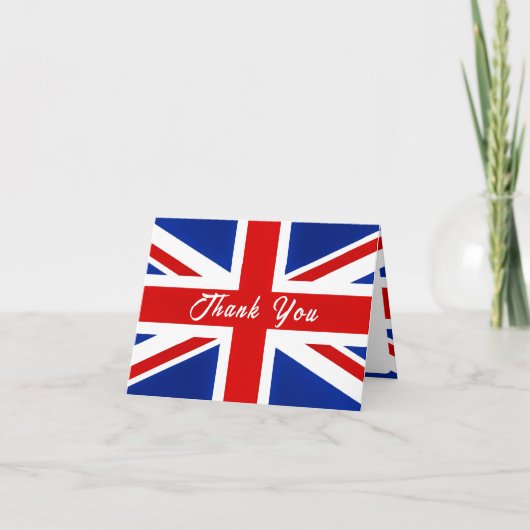 Britische Flagge Vereinigtes Königreich Dankeskarte (Vorderseite)