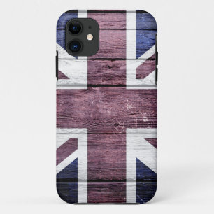 Britische Flagge Vintage Holz iPhone 11 Hülle