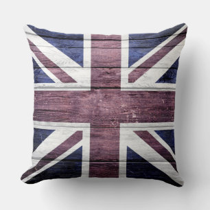 Britische Flagge Vintage Holz Kissen
