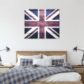 Britische Flagge Vintages Holz Leinwanddruck (Insitu (Schlafzimmer))