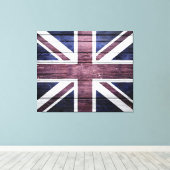 Britische Flagge Vintages Holz Leinwanddruck (Insitu (Holzboden))
