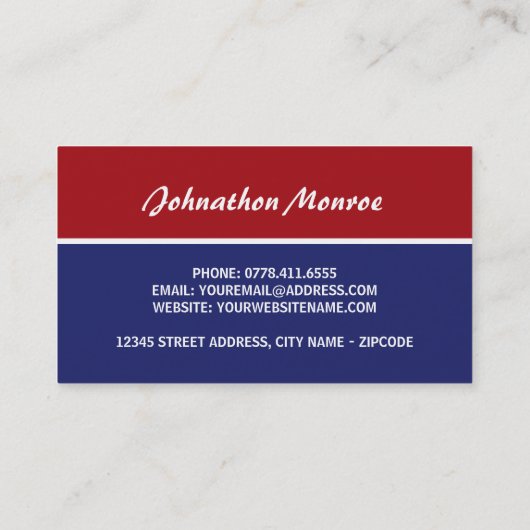 Britische Flagge Visitenkarte (Rückseite)