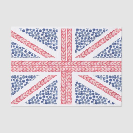 Britische Flagge Wasserfarben Sommerfrucht-Union J Seidenpapier (Vorderseite)