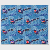 Britische Flagge Weihnachtswappenpapier Geschenkpapier (Flach)