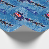 Britische Flagge Weihnachtswappenpapier Geschenkpapier (Ecke)