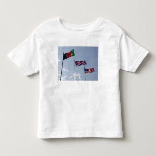 BRITISCHE Flagge zwischen dem Afghanen und Kleinkind T-shirt