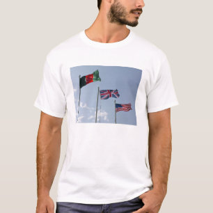 BRITISCHE Flagge zwischen dem Afghanen und T-Shirt