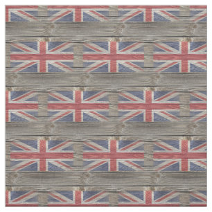 Britische Flaggen-altes hölzernes Gewebe Stoff