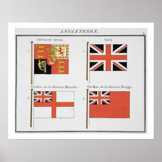 Britische Flaggen aus einem französischen Flaggenb Poster (Vorne)