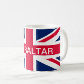 Britische Flaggen-Gibraltar-Tasse Kaffeetasse (VorderseiteRechts)