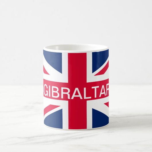 Britische Flaggen-Gibraltar-Tasse Kaffeetasse (Mittel)