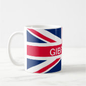 Britische Flaggen-Gibraltar-Tasse Kaffeetasse (Links)