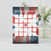 BRITISCHE Flaggen-Hochzeit/Brautparty Einladung (Stehend Vorderseite)