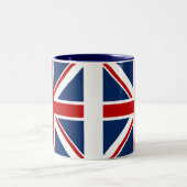 Britische Flaggen-Kaffee-Tasse Zweifarbige Tasse (Mittel)