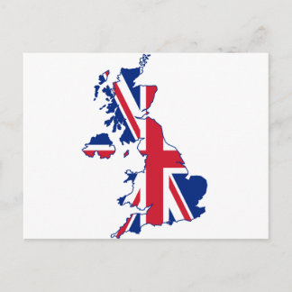 BRITISCHE Flaggen-Karte Postkarte