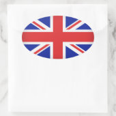 Britische Flaggen-Stickers Ovaler Aufkleber (Tasche)