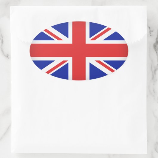 Britische Flaggen-Stickers Ovaler Aufkleber (Tasche)