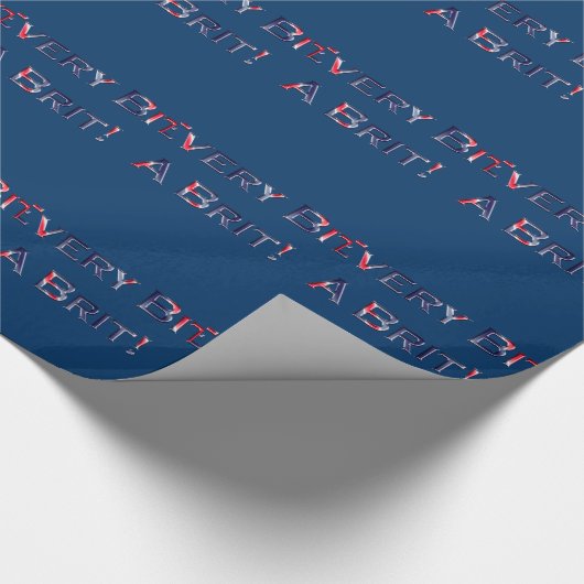 Britische Flaggenfarben "Every bit A Brit" - Patri Geschenkpapier (Ecke)