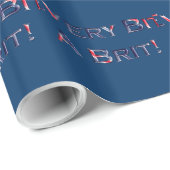 Britische Flaggenfarben "Every bit A Brit" - Patri Geschenkpapier (Rolleneckpunkt)